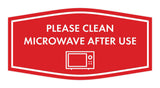 Signs ByLITA Fancy Please Clean Microwave After Use Vector Sign - Kitchen Signs | Durable Material | Cleaning Reminder | Easy Installation Wall or Door Sign