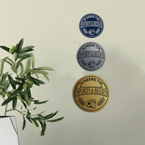 Signs ByLITA Circle Cheers to Sports and Beers ABS Plastic | Laser Engraved | Easy Installation | Elegant Design Wall or Door Sign