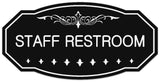 Signs ByLITA Victorian Staff Restroom Wall or Door Sign - Easy Installation | Durable Wall or Door