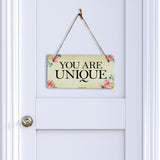 You Are Unique 5" x 10" Hanging Wall or Door Sign | Positive Home Decor