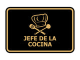 Signs ByLITA Classic Framed Jefe de la Cocina Door or Wall Sign