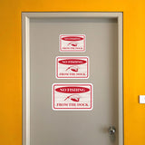 Classic Framed Plus No Fishing From The Dock Wall or Door Sign | Marina Quayside Signage
