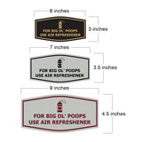 Signs ByLITA Fancy For Big Ol' Poops Use Air Refreshener Funny Office Wall or Door Sign