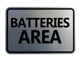 Signs ByLITA Classic Framed Batteries Area Wall or Door Sign
