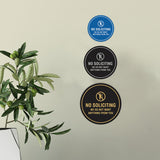 Circle No Soliciting We Do Not Want Anything From You Wall or Door Sign