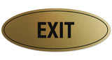 Signs ByLITA Oval Exit Sign - Laser-Engraved Lettering | Durable ABS Plastic | Vibrant Colors | Powerful Foam Tape