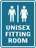Portrait Round Plus Unisex Fitting Room Wall or Door Sign | General Public Bathroom Signage