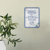 Classic Framed Plus Friendly Reminder Remember To Wash Your Hands For At Least 20 Seconds Wall or Door Sign | Funny Novelty Home Signs | Home Reminders For Families