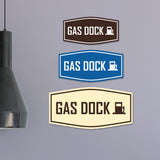Fancy Gas Dock Wall or Door Sign