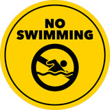 Circle Plus No Swimming Wall or Door Sign | Easy Installation | Public Parks & Reservoirs Signage