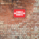 Classic Framed Plus Cable Route Door or Wall Sign | Business Protection Construction Site Warehouse & Shop Area