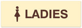 Signs ByLITA Basic Ladies Figurine Sign - Laser-Engraved Lettering | Durable ABS Plastic | Vibrant Colors | Powerful Foam Tape