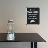 Portrait Round Plus Here's To Strong Women May We Know Them, May We Be Them, May We Raise Them. Wall or Door Sign | Motivational Home Decor