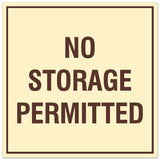 Signs ByLITA Square No Storage Permitted Sign - Easy Installation | Durable Material
