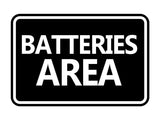Signs ByLITA Classic Framed Batteries Area Wall or Door Sign