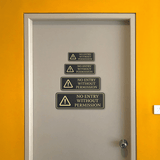 Standard Plus No Entry Without Permission Wall or Door Sign | Workplace Safety Signage