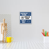 Square Plus Controller in Hand, World on Pause - Keep It Quiet Wall or Door Sign | Easy Installation | Gaming Room Signage