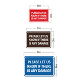 Signs ByLITA Classic Framed Please Let Us Know If There Is Any Damage Door or Wall Sign | Eco-Friendly Home Signs