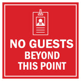 Signs ByLITA Square No Guests Beyond this Point Graphic Wall or Door Sign