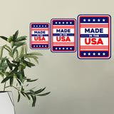 Portrait Round Plus Made In The USA Door or Wall Sign | Easy Installation | Patriotic Stars and Stripes USA Pride Sign