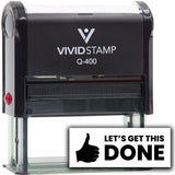 Vivid Stamp Let's Get This Done Self-Inking Rubber Stamps Teachers And Schools | Motivational Stamps For Children | Re-inkable Ink Pad