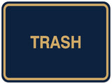 Signs ByLITA Classic Framed TRASH Door or Wall Sign Durable ABS Plastic | Laser Engraved | Easy Installation | Elegant Design