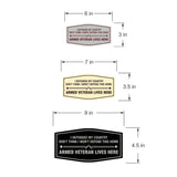 Signs ByLITA Fancy I Defended My Country Don't Think I Won't Defend This Home Armed Veteran Lives Here Easy Installation | Honor Veterans with Military Signs | US Pride | Businesses and Homes Wall or Door Sign