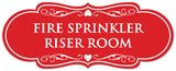 Signs ByLITA Designer Fire Sprinkler Riser Room Sign - Easy Installation | Durable Wall or Door Sign