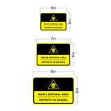 Classic Framed Plus Waste Disposal Area Wall or Door Sign | Bilingual Spanish and English Workplace Safety Signage
