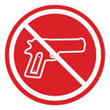 Signs ByLITA Circle No Guns Graphic Door or Wall Sign | Easy Installation | Durable Construction | Promote Health And Safety | Caution Warning Sign for Home, Business and Office Spaces
