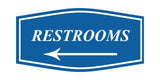 Fancy Restrooms Left Arrow Wall or Door Sign