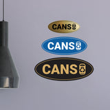 Signs ByLITA Oval Cans Sign - Laser-Engraved Lettering | Durable ABS Plastic | Vibrant Colors | Powerful Foam Tape