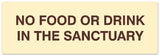 Signs ByLITA Basic No Food or Drink in the sanctuary Sign - Laser-Engraved Lettering | Durable ABS Plastic | Vibrant Colors | Powerful Foam Tape