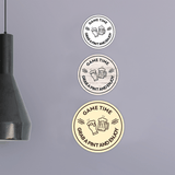 Signs ByLITA Circle Game Time: Grab a Pint and Enjoy ABS Plastic | Laser Engraved | Easy Installation | Elegant Design Wall or Door Sign