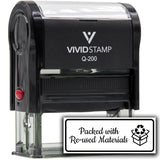All Quality Packed With Re-used Materials Self-Inking Rubber Stamp | Business and Packaging Stamps