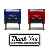 All Quality Thank You For Supporting Small Businesses Self-Inking Rubber Stamp | Business and Packaging Stamps
