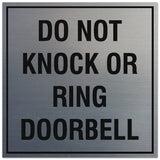 Signs ByLITA Square Do Not Knock or Ring Doorbell Sign - Easy Installation | Durable Material