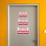 Classic Framed Plus Attention Machinery in Operation Keep Clear Door or Wall Sign | Workplace Health and Safety Warning Signage