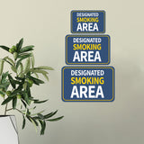 Classic Framed Plus Designated Smoking Area Door or Wall Sign | Warning Signage