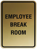 Signs ByLITA Portrait Round Employee Break Room Sign - Laser-Engraved Lettering | Durable ABS Plastic | Vibrant Colors | Powerful Foam Tape