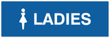 Signs ByLITA Basic Ladies Figurine Sign - Laser-Engraved Lettering | Durable ABS Plastic | Vibrant Colors | Powerful Foam Tape