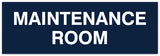 Signs ByLITA Basic Maintenance Room Sign - Laser-Engraved Lettering | Durable ABS Plastic | Vibrant Colors | Powerful Foam Tape