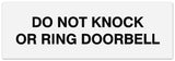 Signs ByLITA Basic Do not knock or ring doorbell Sign - Laser-Engraved Lettering | Durable ABS Plastic | Vibrant Colors | Powerful Foam Tape