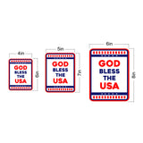 Portrait Round Plus God Bless the USA Door or Wall Sign | Easy Installation | Patriotic Stars and Stripes USA Pride Sign