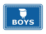 Signs ByLITA Classic Framed Boys Vintage Bathroom Wall or Door Sign