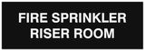 Signs ByLITA Basic Fire Sprinkler Riser Room Sign - Laser-Engraved Lettering | Durable ABS Plastic | Vibrant Colors | Powerful Foam Tape