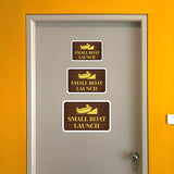 Classic Framed Plus Small Boat Launch Wall or Door Sign | Marina Quayside Signage