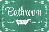 Classic Framed Plus Bathroom Soak Relax Unwind Wall or Door Sign | Home Bathroom Décor