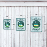 Portrait Round Plus We Sleep Around Door or Wall Sign | Camping RV Decoration