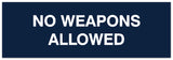 Signs ByLITA Basic No Weapons Allowed Sign - Laser-Engraved Lettering | Durable ABS Plastic | Vibrant Colors | Powerful Foam Tape